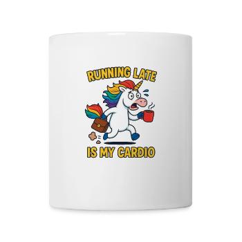 Too late is my cardio unicorn - Mug - white - Front