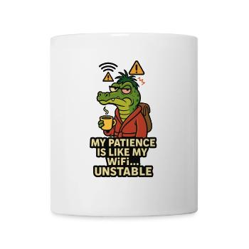 Geduld wie WLAN Alligator - Tasse - Weiß - Vorne
