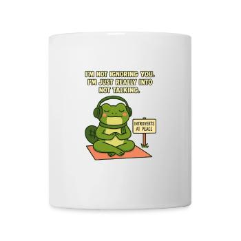 Grenouille introvertie en paix - Mug blanc - blanc - Devant