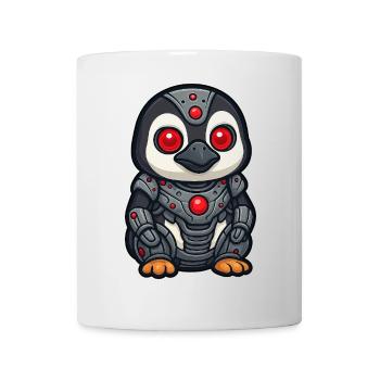 Penguin Robot Cyborg Science-Fi Vision du futur - Mug blanc - blanc - Devant