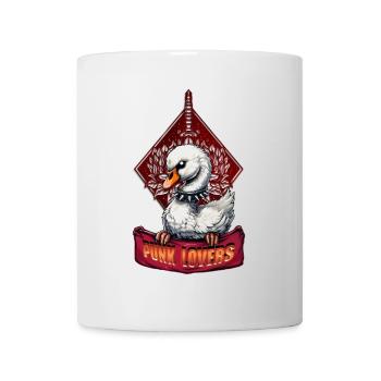 Punk Swan: Der gefiederte Rebell. - Tasse - Weiß - Vorne