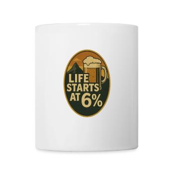 Life starts at 6% - Mug - white - Front