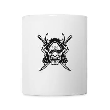 Dämonenkopf und Schwerter Logo - Tasse - Weiß - Vorne