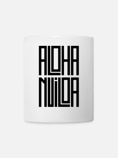 Aloha Nui Loa - Hawaiian Saying - Typography - Mug - white