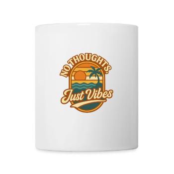 Pas de pensées, juste des vibrations - Mug blanc - blanc - Devant