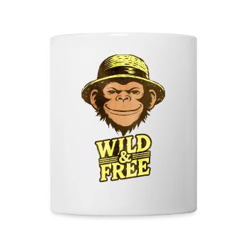 Frei und wild - Tasse - Weiß - Vorne