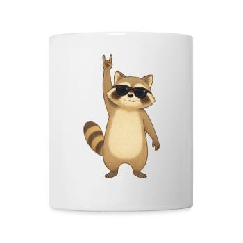 Retro Raccoon Rocker - Mug - white - Front