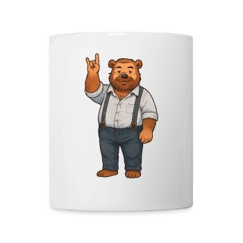 Brummbär rockt - Tasse - Weiß - Vorne