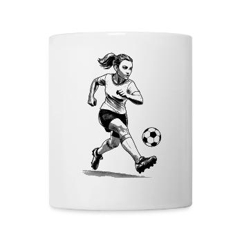 Fanliebe Frauenfußball Shirt für Siegerinnen - Tasse - Weiß - Vorne