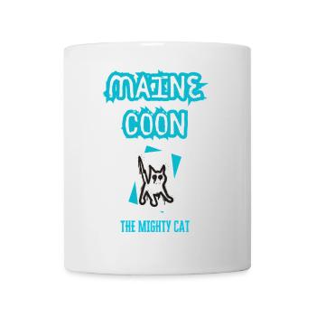 Maine Coon Die mächtige Punk-Katze - Tasse - Weiß - Vorne