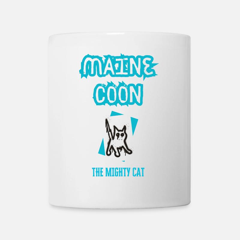 Maine Coon Die mächtige Punk-Katze - Tasse - Weiß