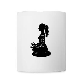 Elements Meditation – Fire, Water, Air, Earth, Yoga - Mug - white - Front