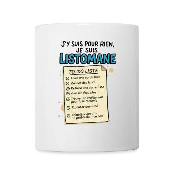 I'm a Listomane - Mug - white - Front