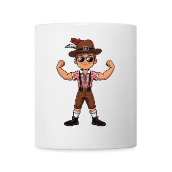 Garçon à Lederhosen Bière JGA Majorque Bavière Alcool - Mug blanc - blanc - Devant