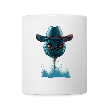 Eyes of the Jungle: Der Cowboy-Golfball - Tasse - Weiß - Vorne