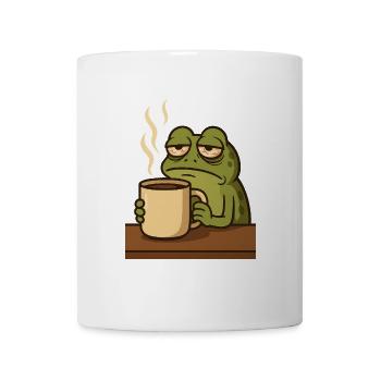 Frosch mit Kaffee - Tasse - Weiß - Vorne
