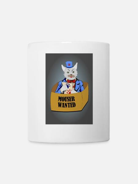 Funny cat picture - mouser wanted - Mug - white