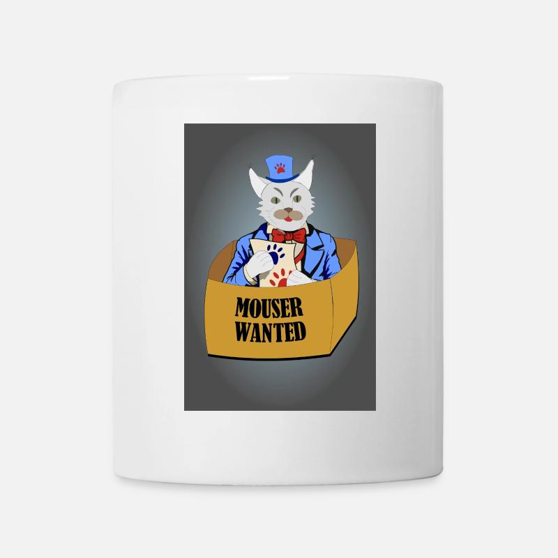 Funny cat picture - mouser wanted - Mug - white