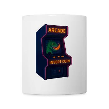 Dino Arcade Neon Pixel - Tasse - Weiß - Vorne