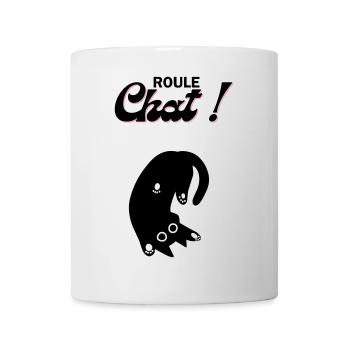 Chat en roue libre ! - Mug blanc - blanc - Devant