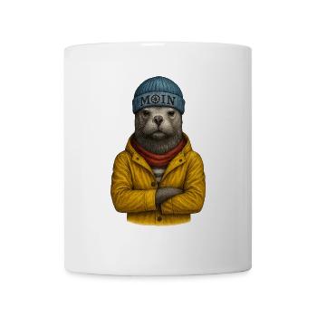 Ours de mer en moin design - Mug blanc - blanc - Devant