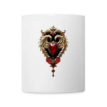 L’élégance en rouge et or - Mug blanc - blanc - Devant