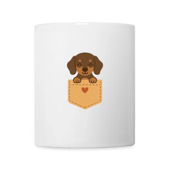 Dackeltasche - Tasse - Weiß - Vorne