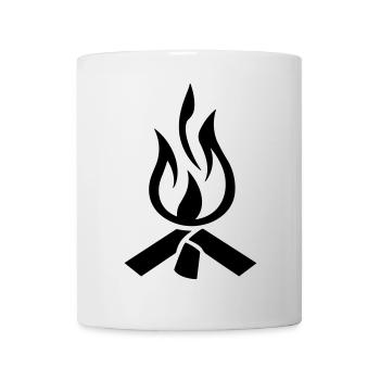 Feu de camp - Mug blanc - blanc - Devant