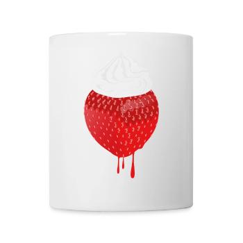 Fraise à la crème – Un design délicieux pour l’été - Mug blanc - blanc - Devant