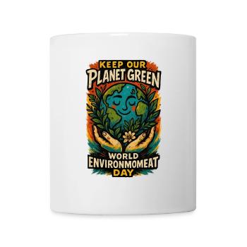 Bold Earth Activist Retro Design World Environment - Mug - white - Front