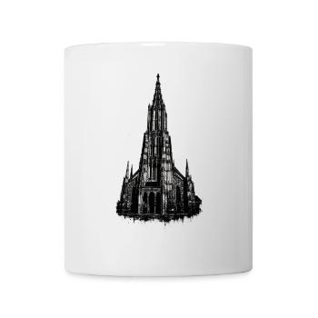 Ulmer Münster Turm Streetart - Tasse - Weiß - Vorne