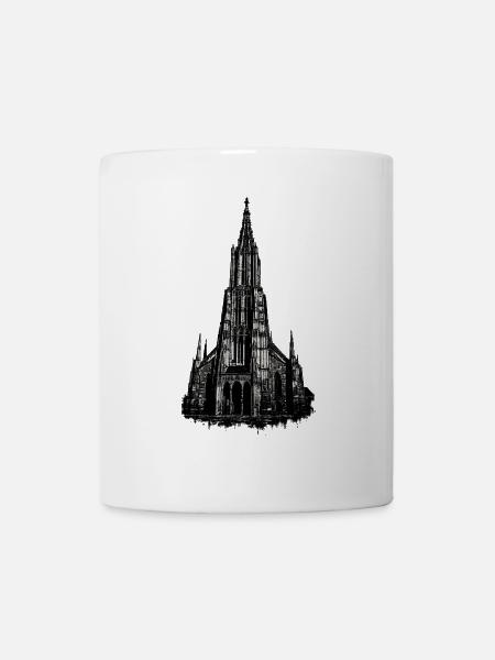 Ulmer Münster Turm Streetart - Tasse - Weiß