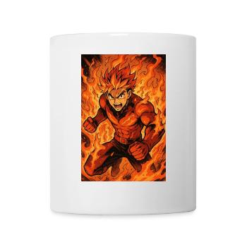 Feuerflammen Kämpfer - Tasse - Weiß - Vorne