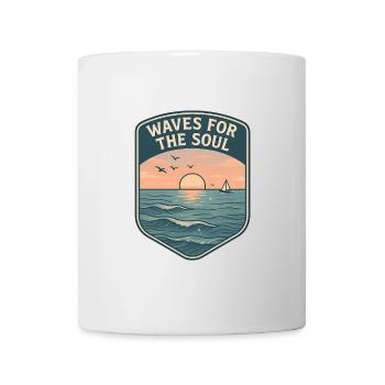 Wellen für die Seele - Tasse - Weiß - Vorne