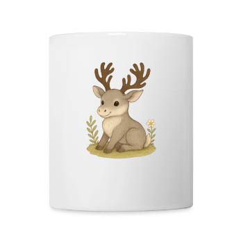 Nordischer Wald - Rentier - Tasse - Weiß - Vorne
