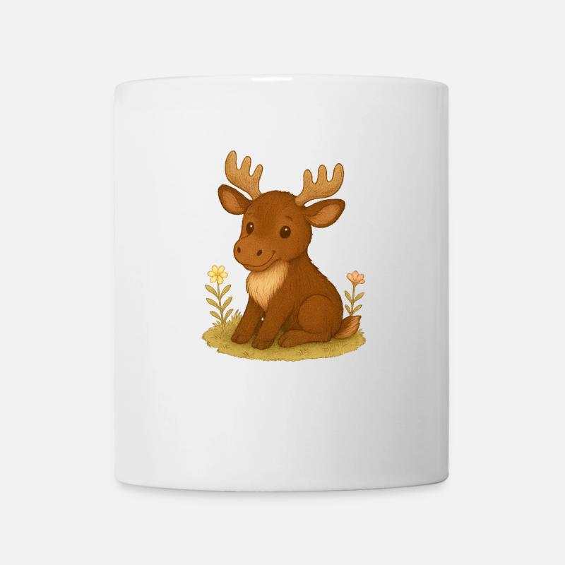Nordischer Wald - Elch - Tasse - Weiß
