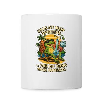 Frog on the Beach: Bong & Route 420 - Mug - white - Front