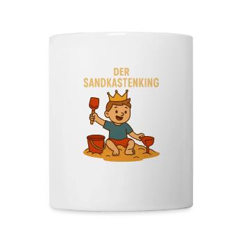 Der Sandkasten König - Tasse - Weiß - Vorne