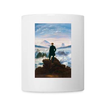 Caspar David Friedrich Wanderer über dem Nebelmeer - Tasse - Weiß - Vorne