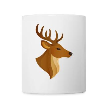Majestic Deer Head – Noble Forest Dweller Motif - Mug - white - Front