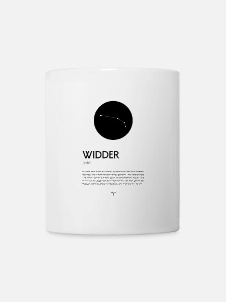 Sternzeichen WIDDER Poster Zodiac - Tasse - Weiß