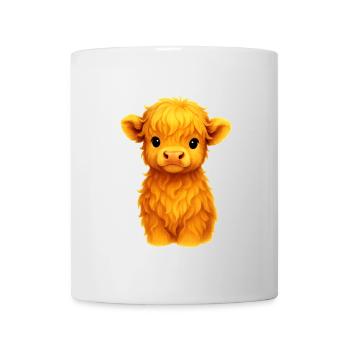 Cute Golden Calf Cartoon Design - Mug - white - Front