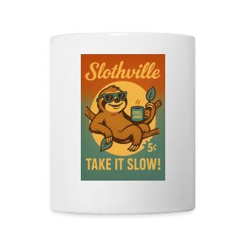 Faultier Slothville - Tasse - Weiß - Vorne