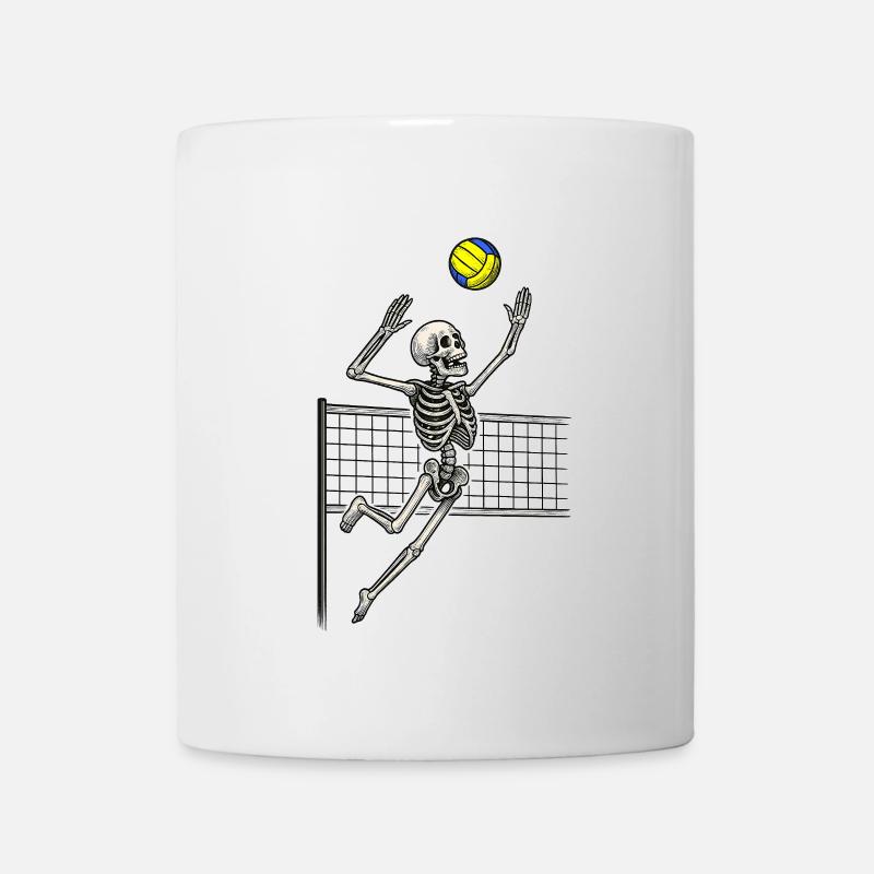 Volleyball Skeleton Spike - Mug - white