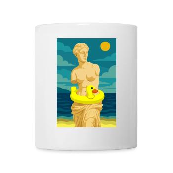Die Venus (am Strand) - Tasse - Weiß - Vorne