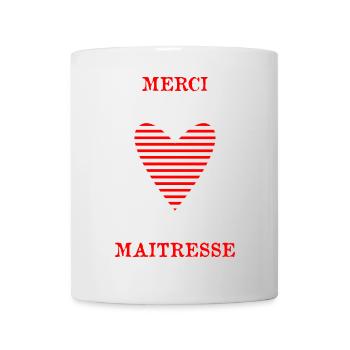 VIELEN DANK. GELIEBTE. HERZ. MEISTER. DANKE HERRIN. - Tasse - Weiß - Vorne
