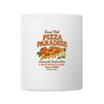 Le paradis de la pizza - Mug blanc - blanc - Devant