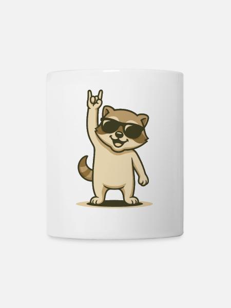 Bébé Rock’n’Raccoon - Mug blanc - blanc