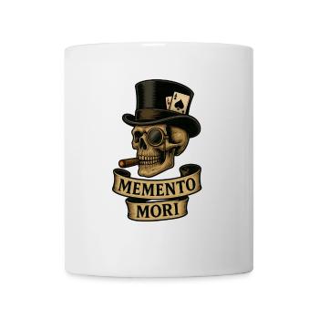 Vintage Memento Mori Skull - Mug - white - Front