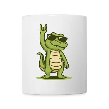 Rock’n’Roll Crocodile Bébé - Mug blanc - blanc - Devant
